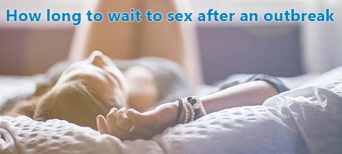 How long after a herpes outbreak should one wait to have sex